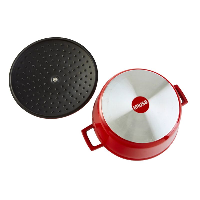 Imusa 5qt Red Cast Aluminum Dutch Oven with Lid