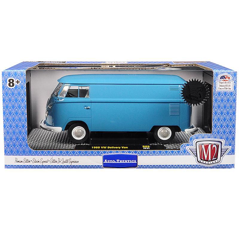 1960 Volkswagen Delivery Van Dove Blue Limited Edition to 5,880 pieces Worldwide 1/24 Diecast Model by M2 Machines