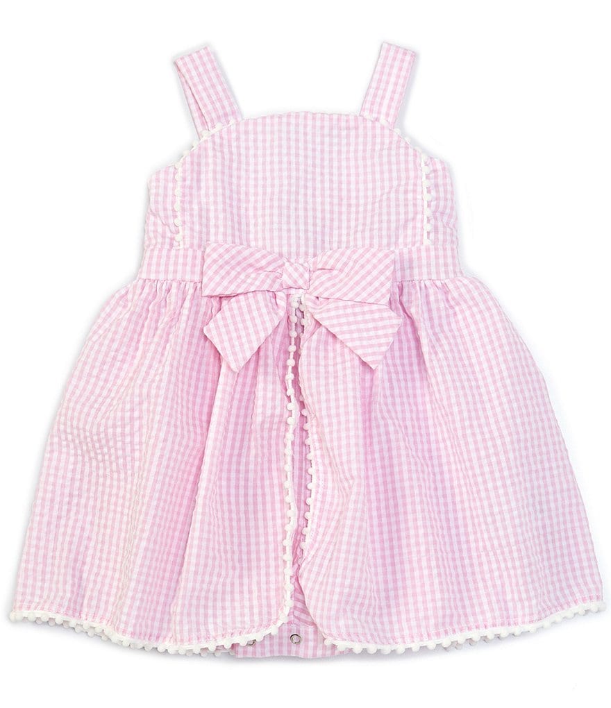 Pippa & Julie Baby Girls 12-24 Months Gingham Seersucker Skirted Romper