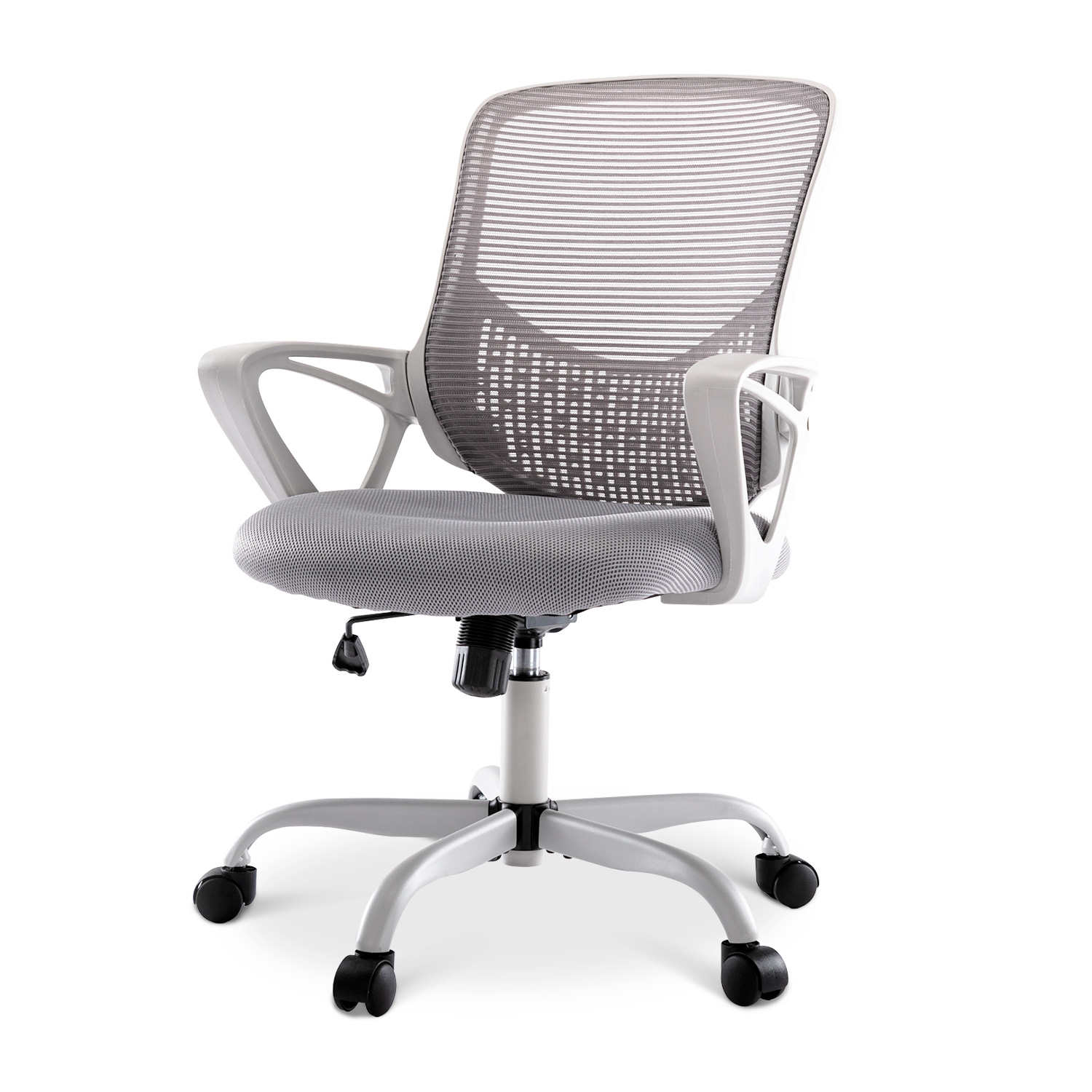 Milemont Office Chair, Ergonomic Desk Chair Computer Task Chair Mesh with Armrests Mid-Back for Home Office Conference Study Room, Gray