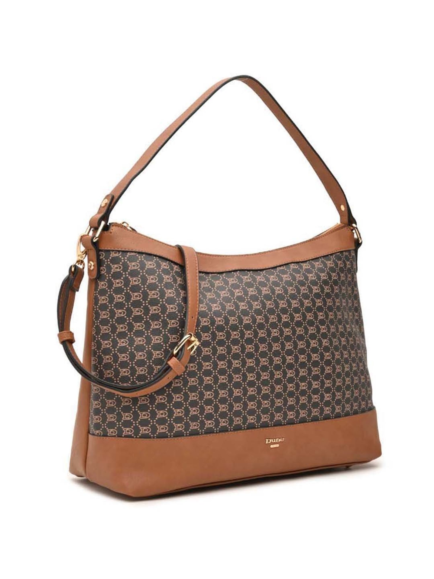Dune London Brown Printed Medium Shoulder Bag