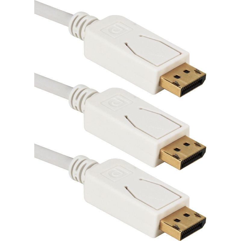 QVS DP-06-3PKW 3-Pack 6' DisplayPort Digital A/V