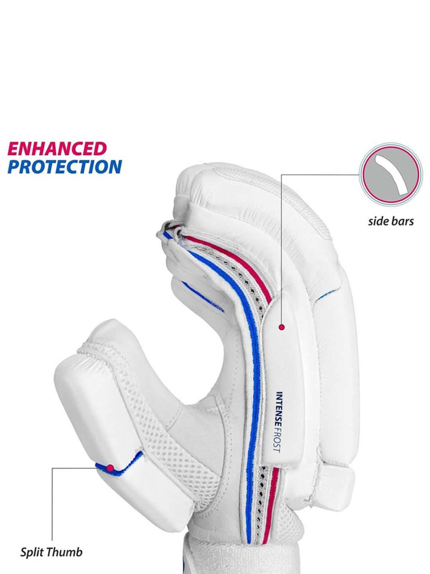 DSC Intense Frost Leather Cricket Batting Gloves Size - Youth