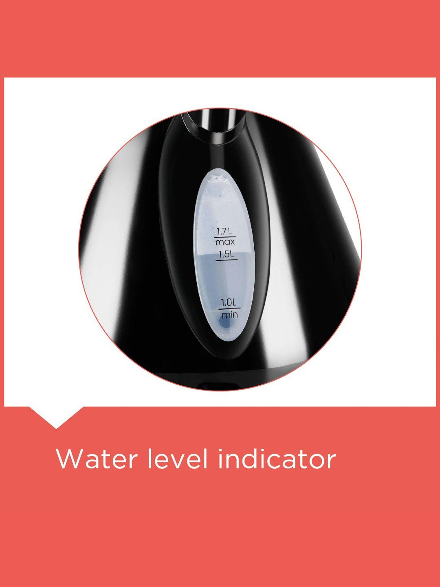 BLACK+DECKER BXKE1704IN Electric Kettle 2500W, 1.7L with Auto Shut off Feature (Black)