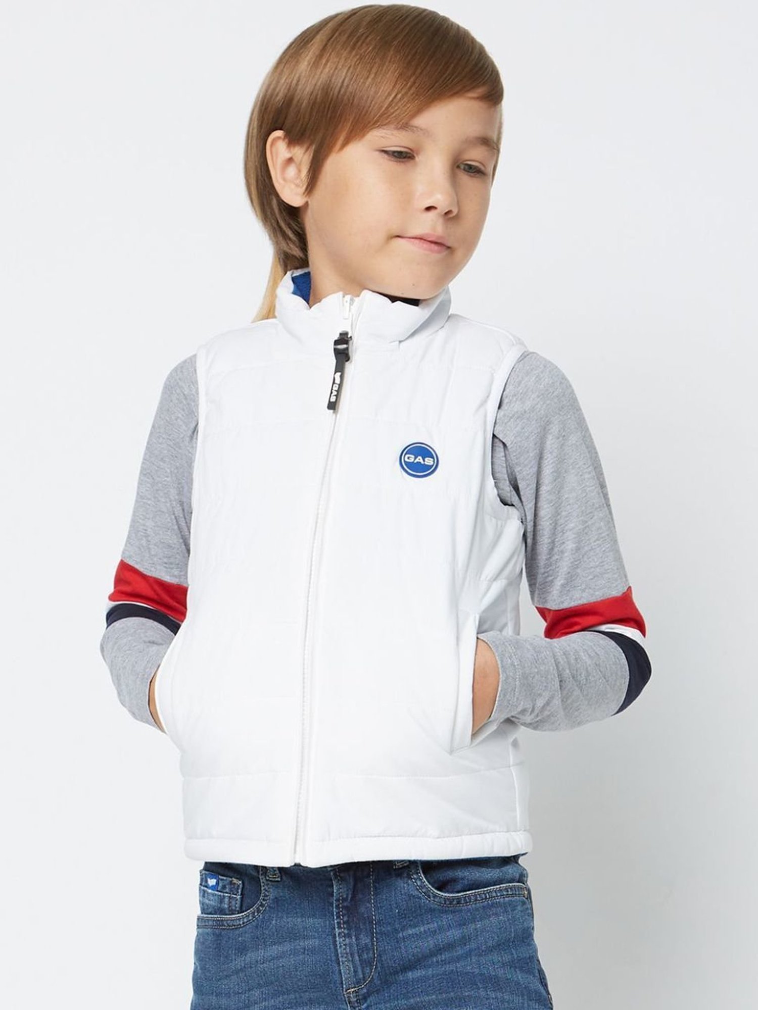 GAS Kids White Regular Fit Jacket