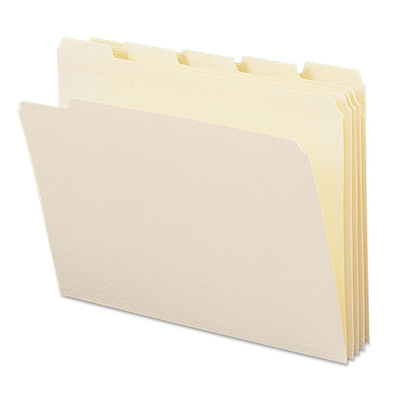 Smead File Folders 1/5 Cut Reinforced Top Tab Letter Manila 100/Box 10356