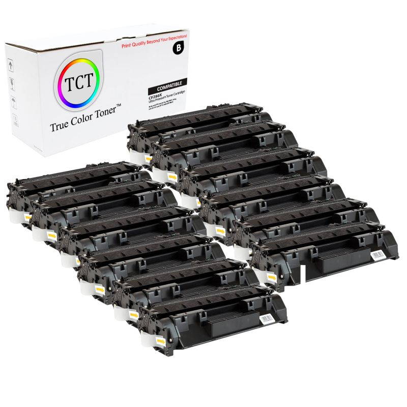 TCT Premium Compatible Toner Cartridge Replacement for HP 80X CF280X Black High Yield works with HP LaserJet Pro 400 M401A M401D M401N, M401DN M401DNE M401DW MFP Printers (6,900 Pages) - 2 Pack