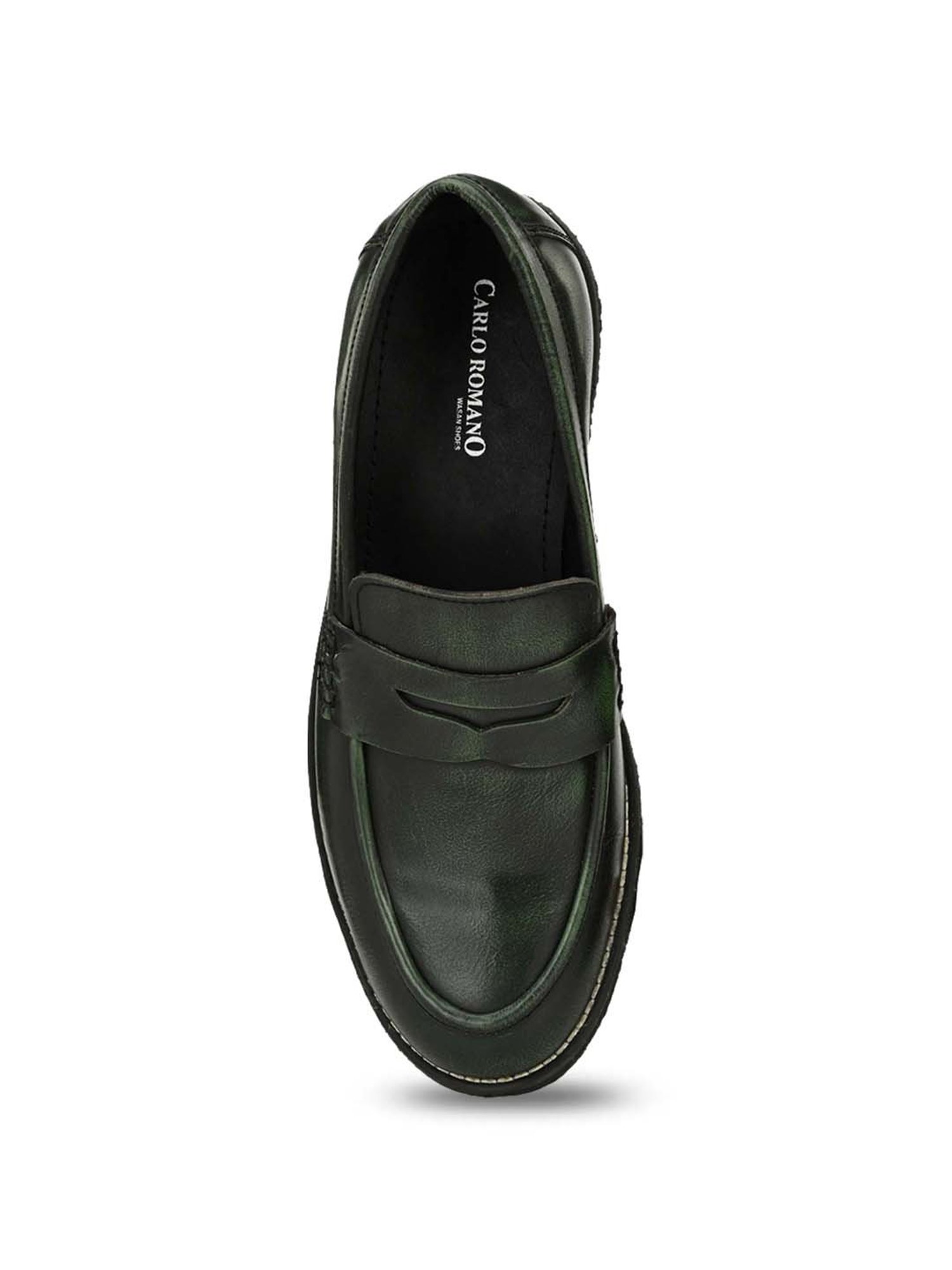 Carlo Romano Men's Green Casual Loafers
