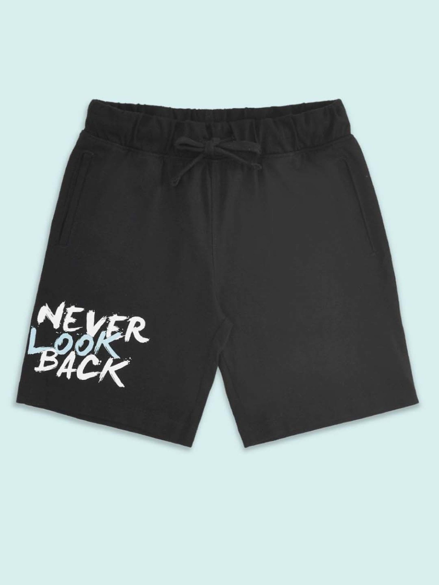 Pantaloons Baby Kids Green & Black Cotton Printed Shorts