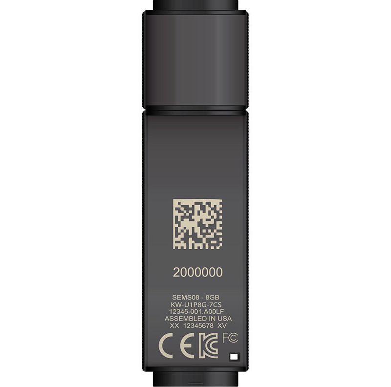 DataLocker Sentry EMS Encrypted Flash Drive - 8 GB - USB 3.0 - 256-bit AES - 2 Year Warranty - TAA Compliant