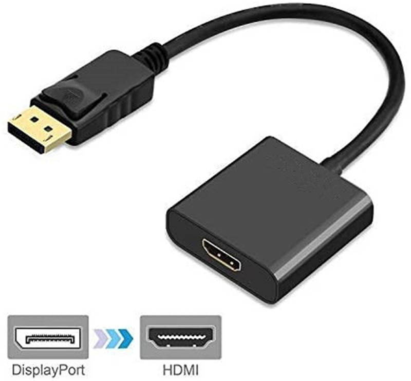 DisplayPort to HDMI Adapter - Black Male to Female DP to HDMI Converter for DisplayPort Enabled Desktops and Laptops to Connect to HDMI Displays (DPHDMI)