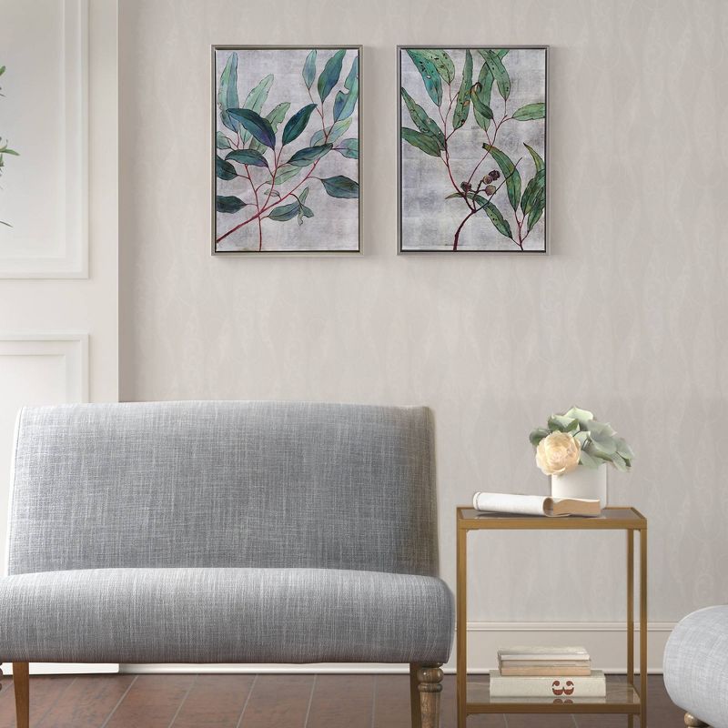 2pc Eucalyptus Simplicity Framed Canvas - Martha Stewart