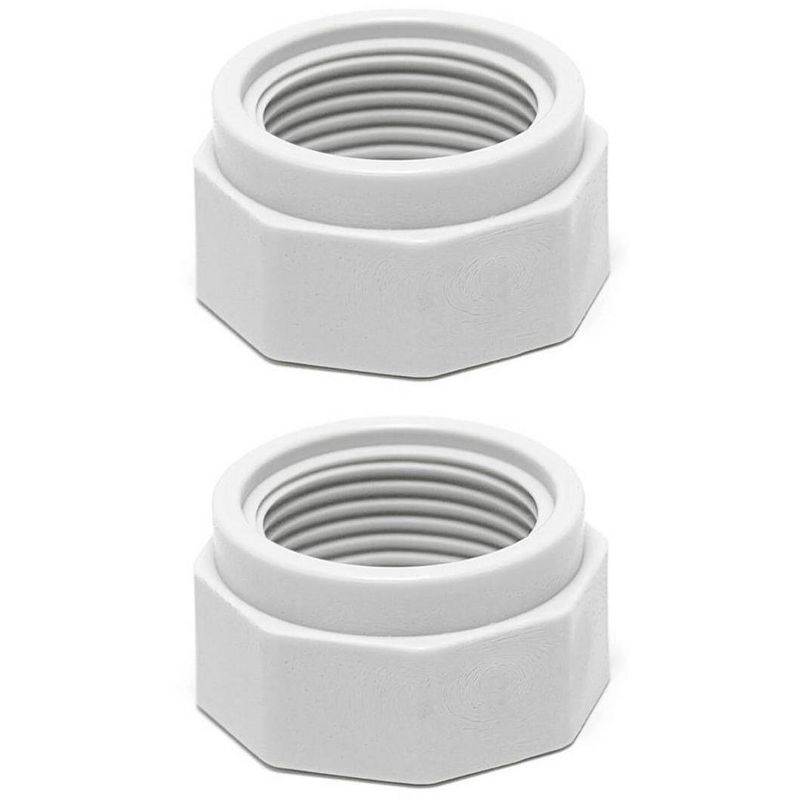 2) Polaris D15 Swimming Pool Cleaner 180 280 380 Feed Hose Nuts Part D-15, White