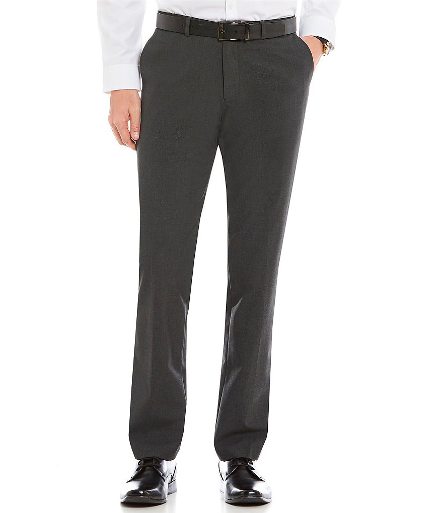 Calvin Klein Slim-Fit End-On-End Bi-Stretch Flat Front Suit Separate Pants