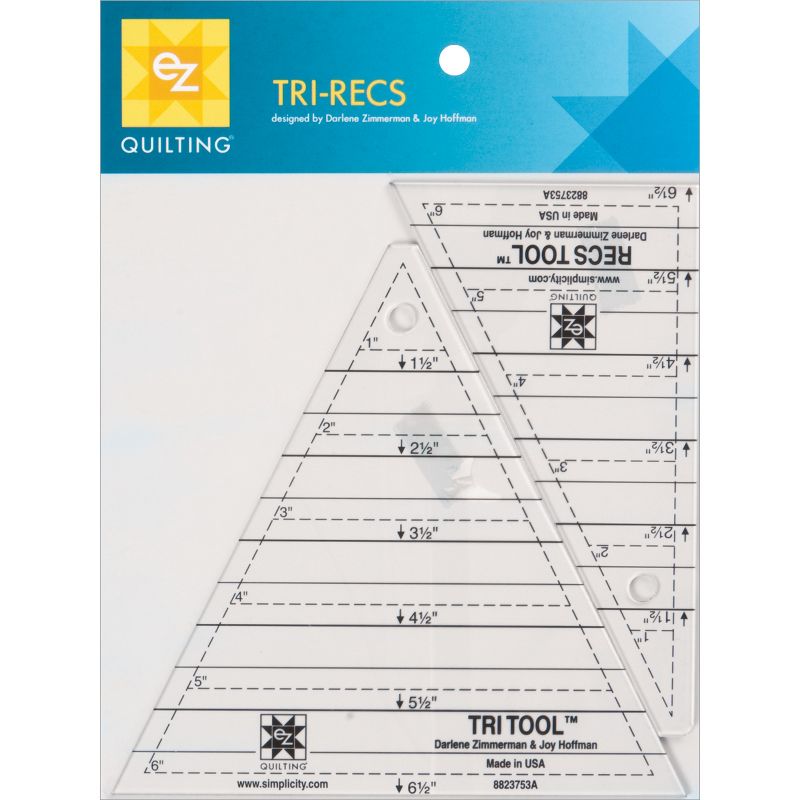 EZ Quilting Tri-Recs Tools-1" To 6" 2/Pkg