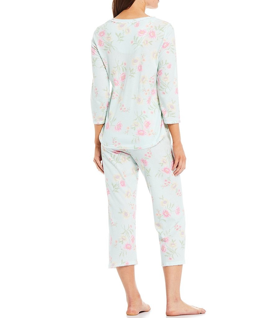 Miss Elaine Cottonessa Floral Print Coordinating Pajama Set