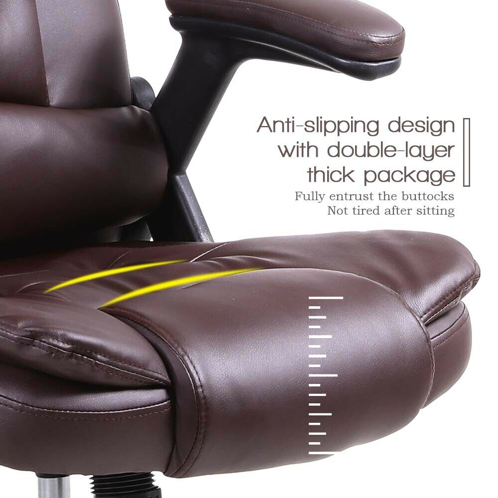 Upgrade 6 Point Massage Chair Office Executive Ergonomic Leather Vibrating Heat