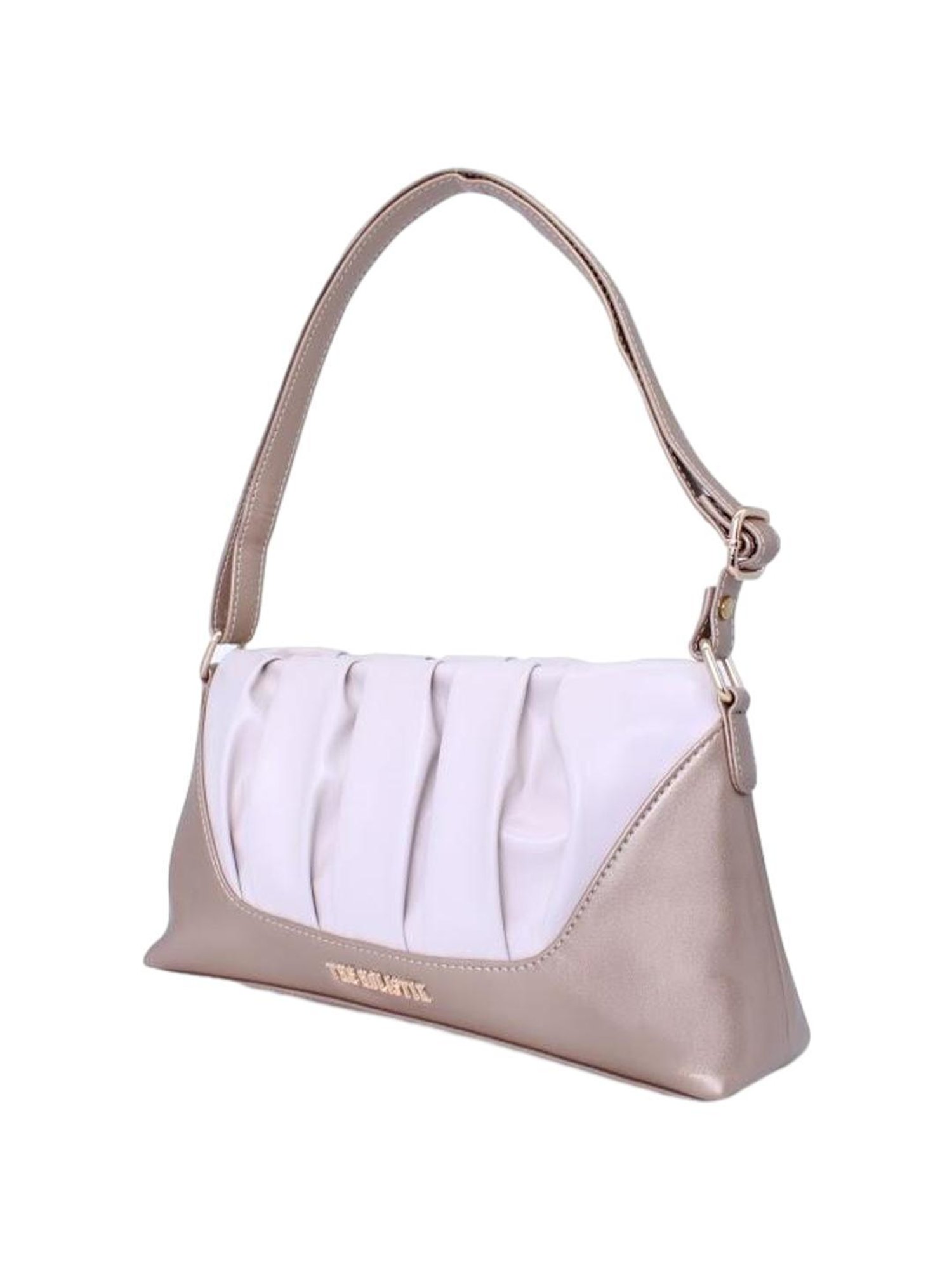 THE HOLISTIK Ishante Beige Textured Medium Sling Handbag