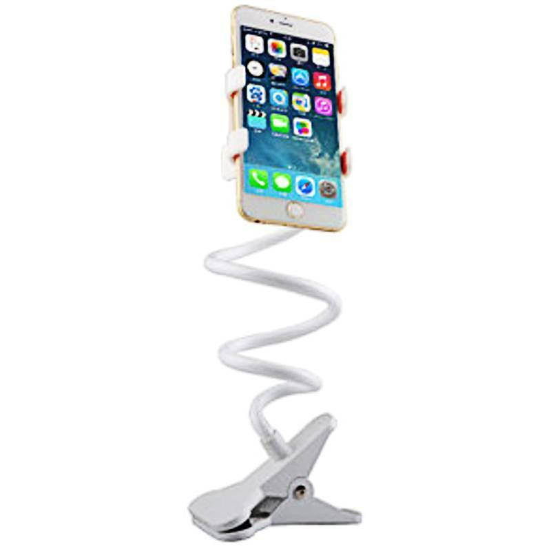 Gooseneck Bed Phone Holder Mount, Flexible Long Arm Clip Clamp for Desk, Lazy Bracket Bedside Stand, Compatible with iPhone X/8/7/6/6s/5 Samsung S8/S7 - Dark Blue