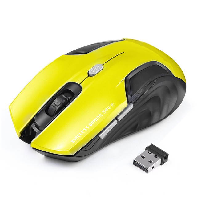 HXSJ Ergonomic Optical Office 2.4G Wireless Gaming Mouse Mice Adjustable 2400 DPI with 6 Buttons for Laptop PC Notebook Computer