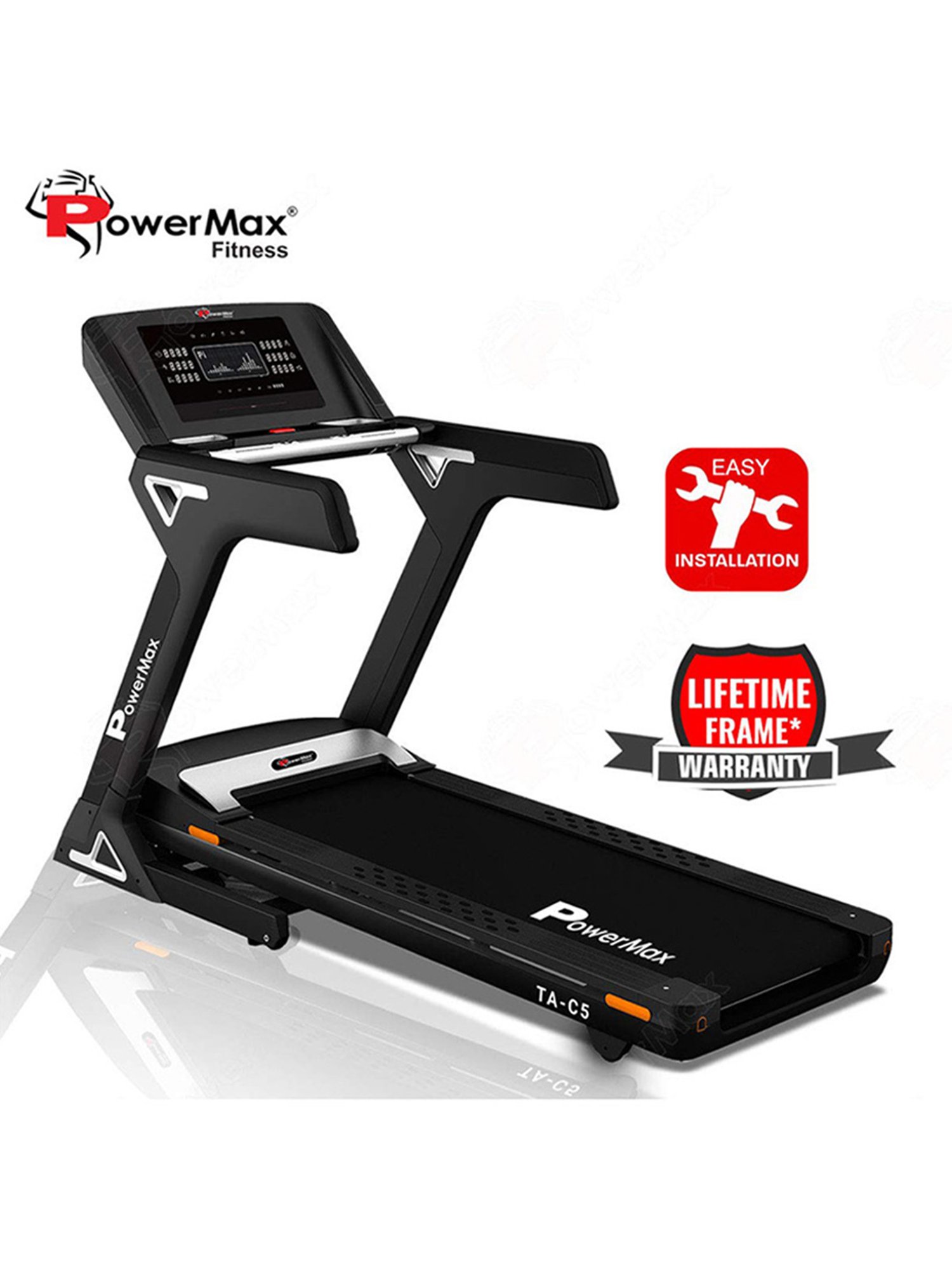 PowerMax Fitness TA-C5 6.0HP Peak Treadmill (Black)