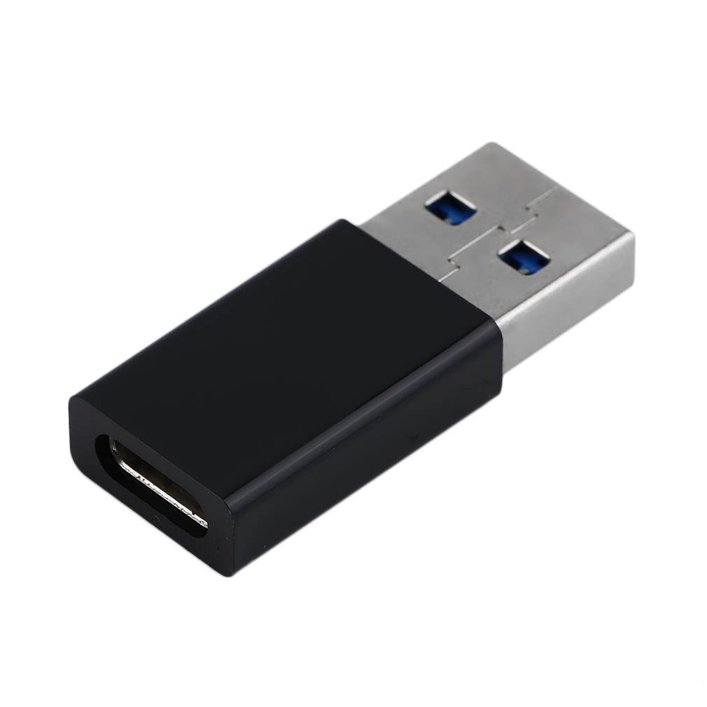 Portable USB 3.0 To USB 3.1 Type-C Adapter Converter Male To Female Converter black