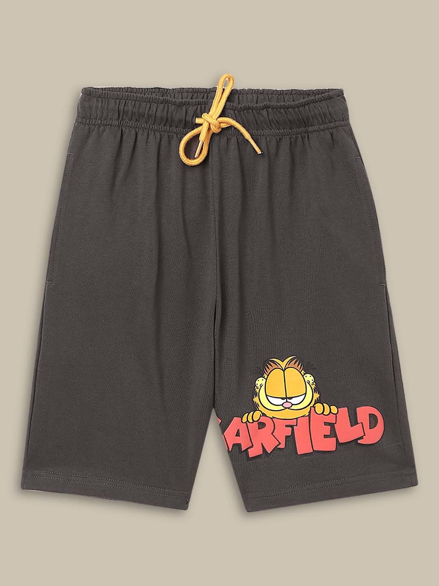 Kidsville Grey Cotton Printed Shorts