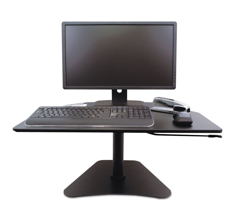 Victor High Rise Collection Adjustable Stand-Up Desk Converter 28 x 23 x 16 3/4 Black DC200