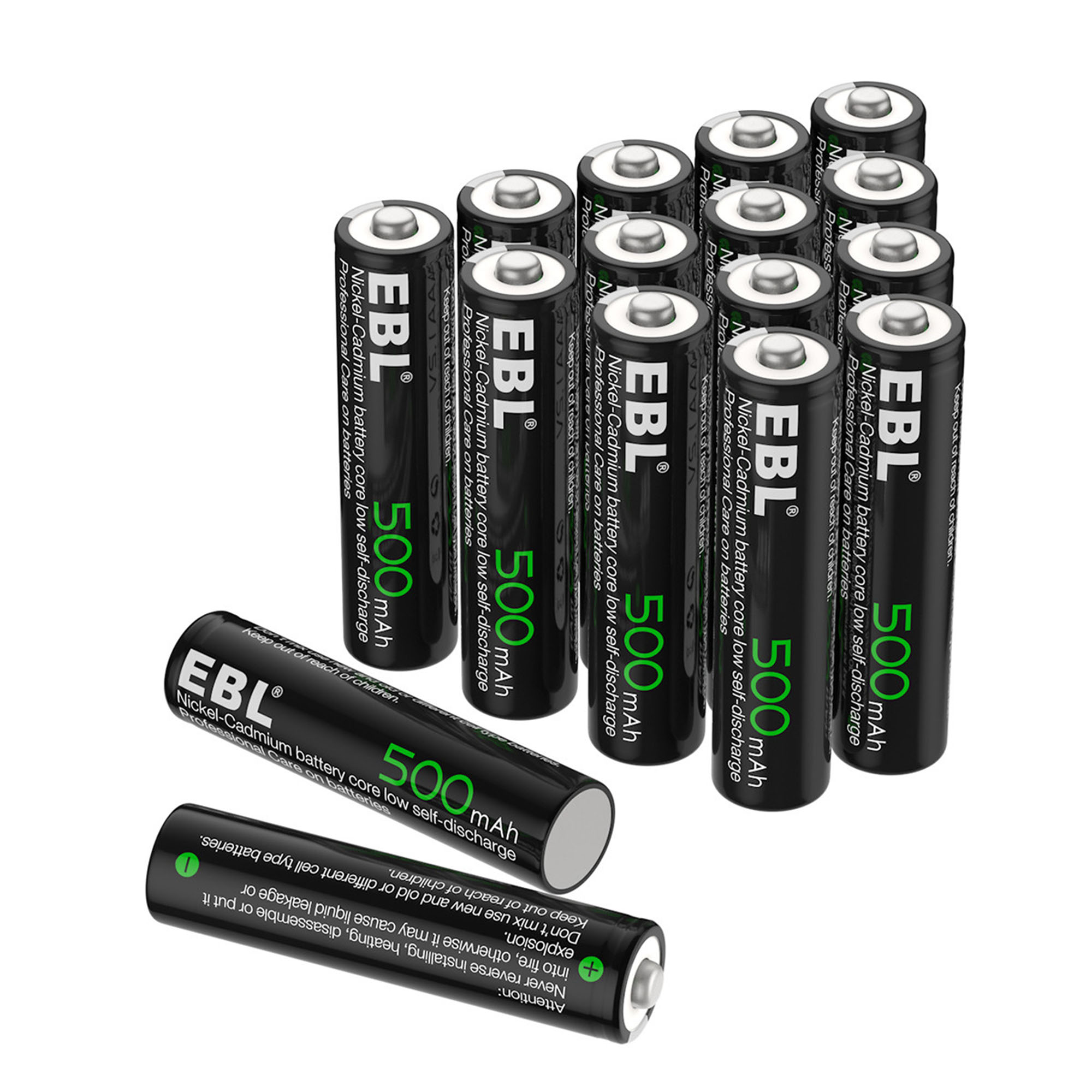 EBL 8 Pcs AAA 1.2V Rechargeable Batteries 500mAh Ni-Cd Battery for TV Keyboards