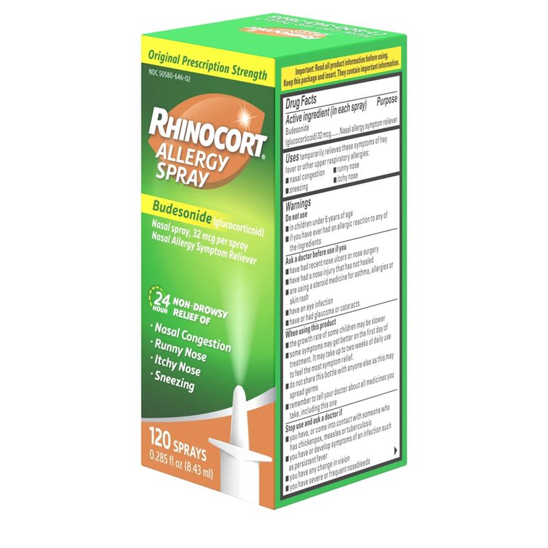 Rhinocort 24 Hour Allergy Relief Nasal Spray - Budesonide - 0.285 fl oz