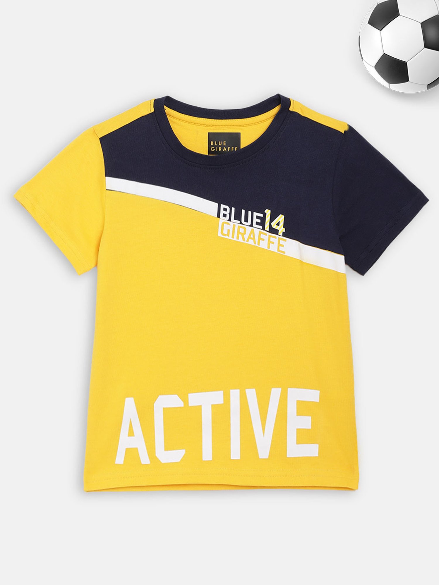 Blue Giraffe Kids Yellow & Navy T-Shirt