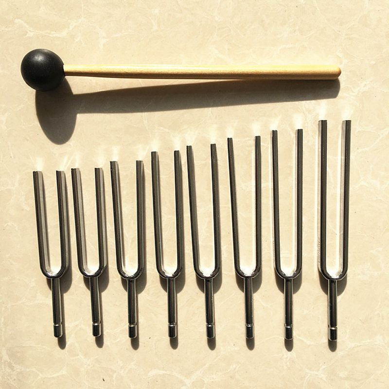 Physics Vibration Sound Tuning Fork Set Lightweight Steel Medical Diagnostic