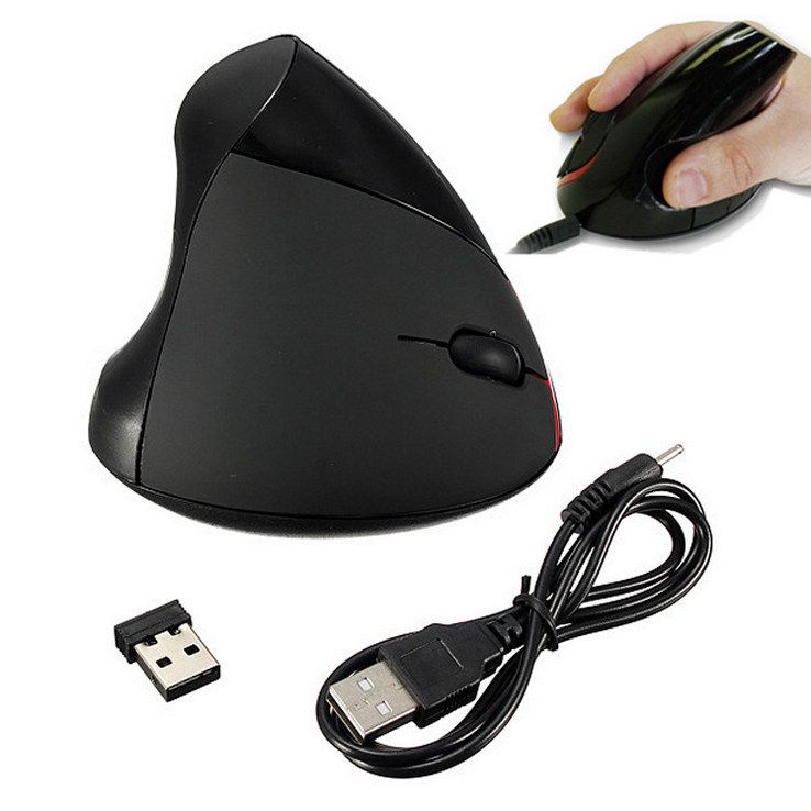 Newest Rechargeable Wireless Vertical Mouse Ergonomic design 5 Buttons 2.4G DPI 10M Optical Gaming Mice For Laptop Desktop PC