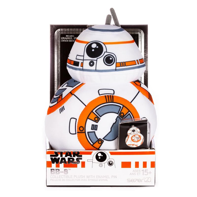 Seven20 Star Wars BB-8 Stylized 7 Inch Plush With Enamel Pin