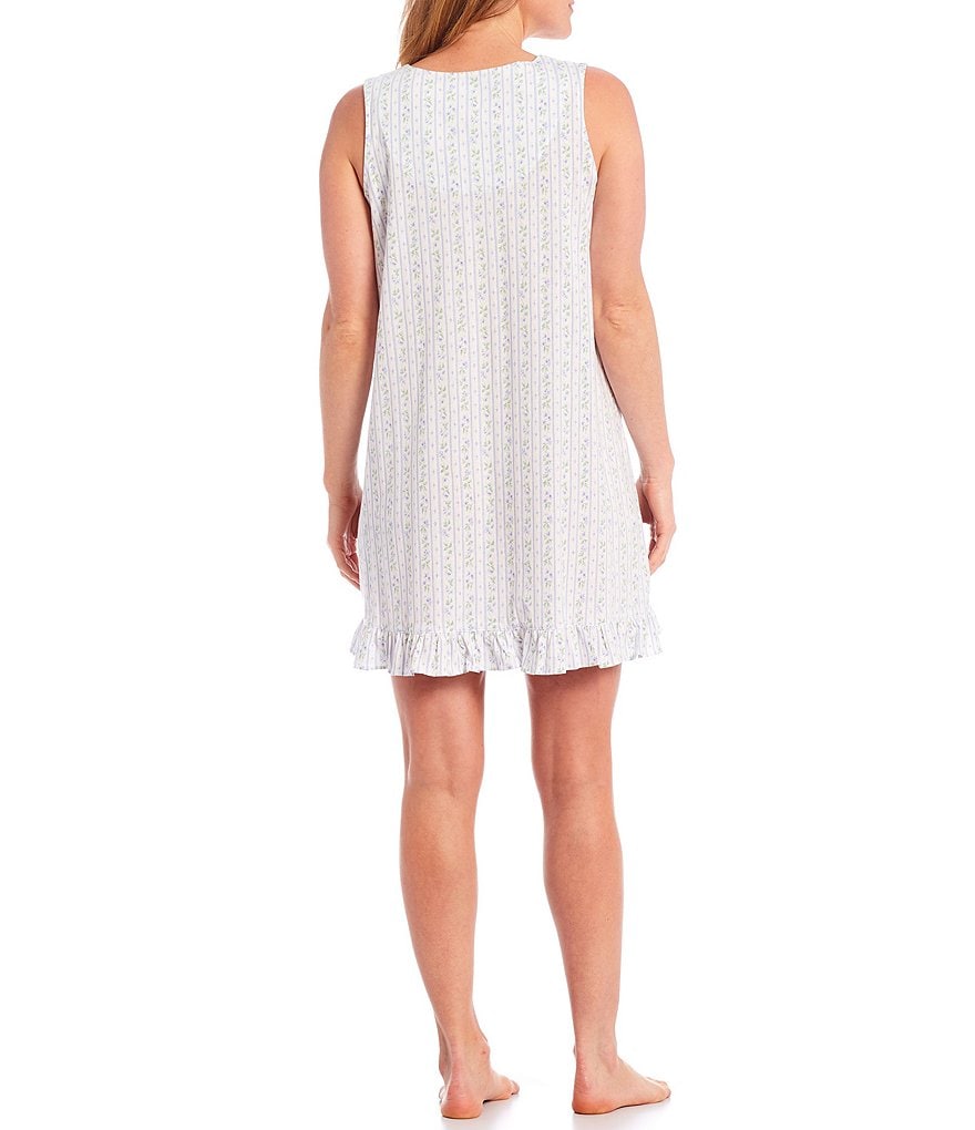Papinelle Dot Print Modal Pleat Front Nightgown