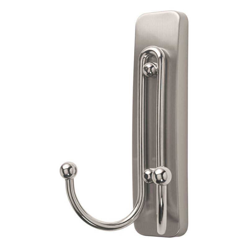 Command Large Sized Double Decorative Hooks Nickel