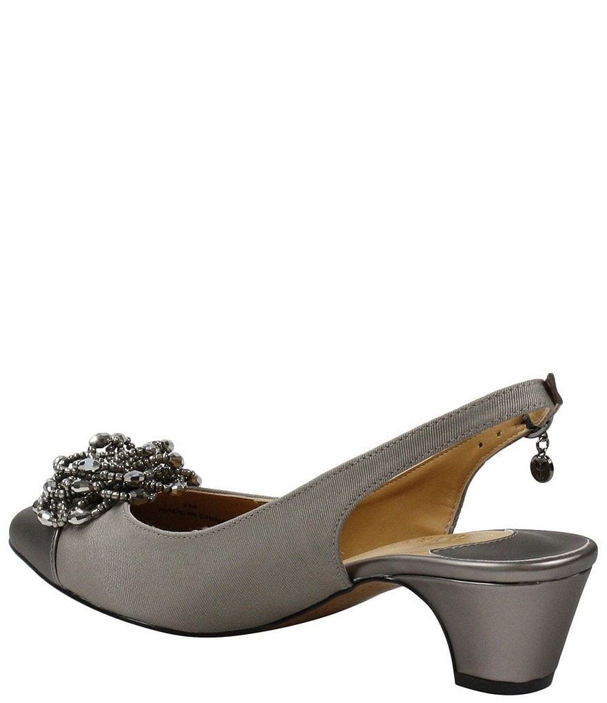 Trotters Kari Pearlized Leather Block-Heel Pumps
