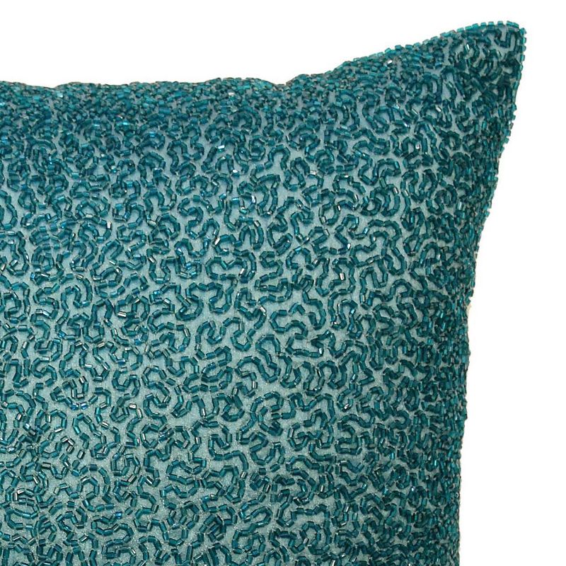 Teal Alexina Beaded Throw Pillow - Beautyrest