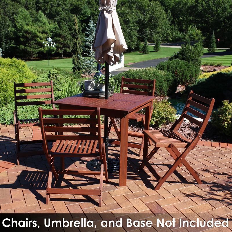 Renaissance Square Outdoor Patio Stacking Table - Gray - Vifah