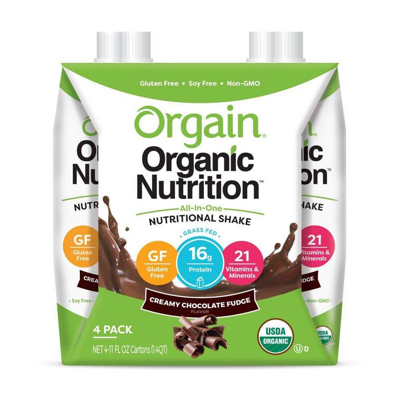 Orgain Nutritional Shake - Chocolate - 11 fl oz/4pk
