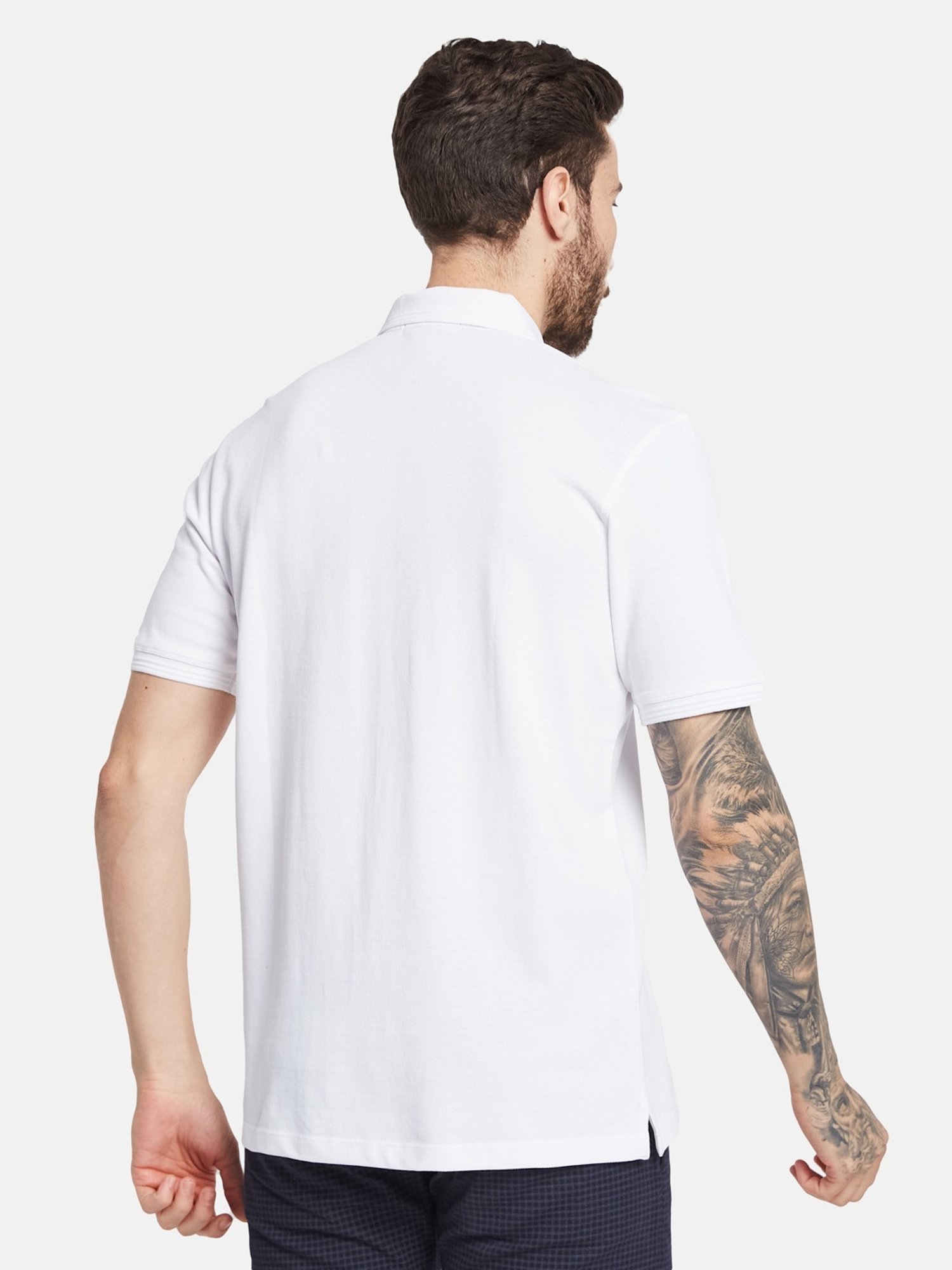 Octave White Regular Fit Polo T-Shirt