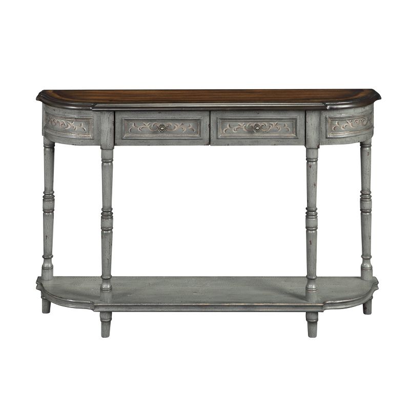 Markham Traditional 2 Drawer Console Table Gray - Treasure Trove Accents