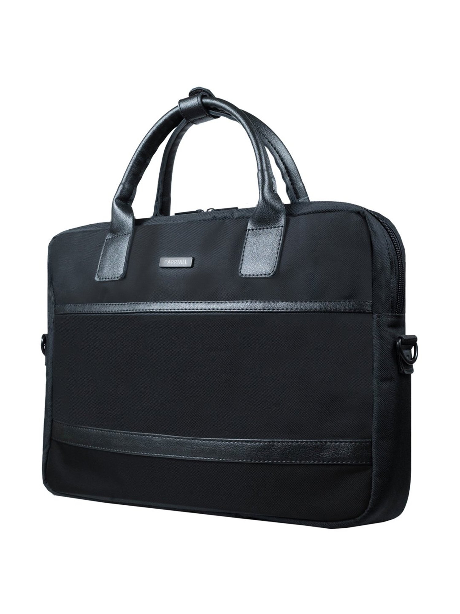 Carriall Elegant Black Polyester Medium Laptop Messenger Bags