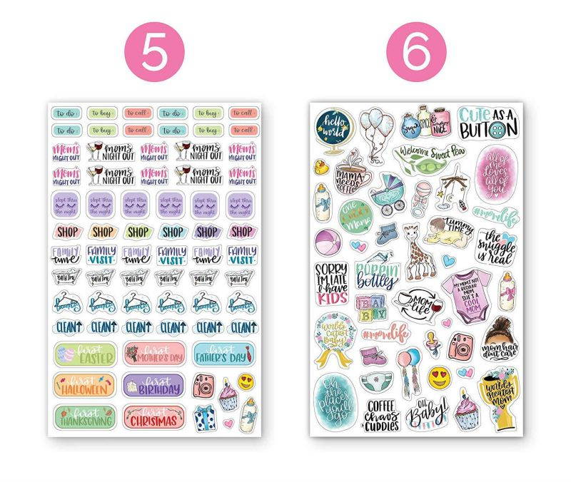bloom daily planners New Pregnancy & Baby's First Year Planner Sticker Pack - 350 Stickers!
