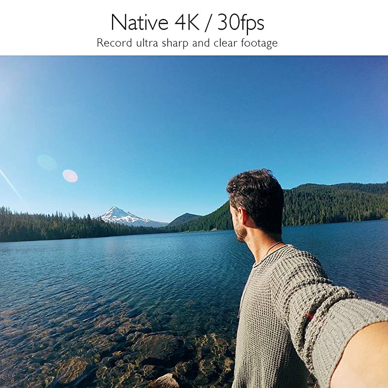 V50X Native 4K30fps WiFi Action Camera with EIS Touch Screen 4X Zoom Web Camera 131 feet Waterproof Camera Support External Mic Remote Control Sports Camera with Helmet Accessories Kit