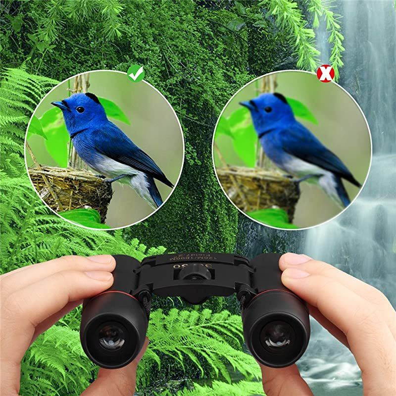 Binoculars for Adults Compact Mini Binoculars for Adults Kids Bird Watching Hiking Wildlife Hunting Portable Pocket Size Fogproof Waterproof Binoculars Telescope for Travelling