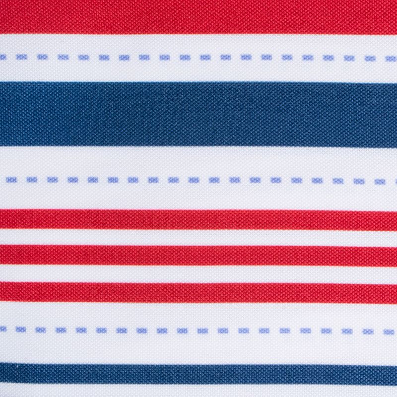 84"x60" Patriotic Stripe Outdoor Tablecloth Red/Blue - Design Imports