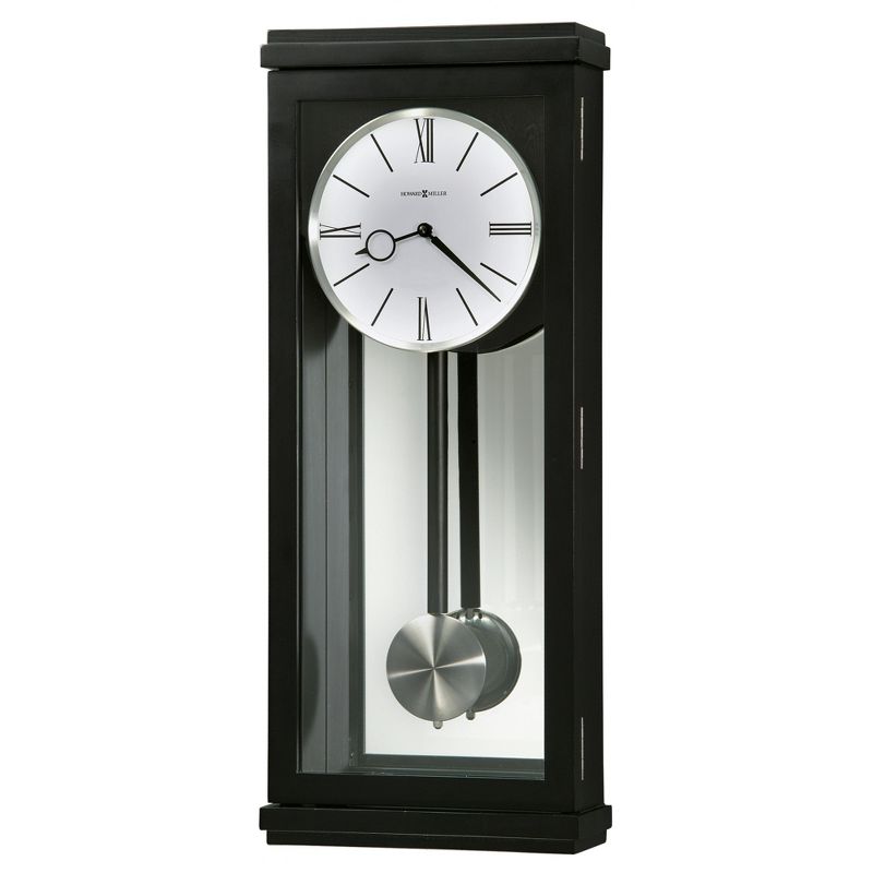 20" Metal Cut Out Roman Numeral Wall Clock Black - Patton Wall Decor