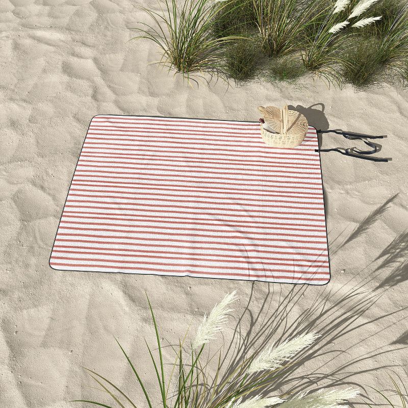 Emanuela Carratoni Old Pink Stripes Picnic Blanket - Deny Designs