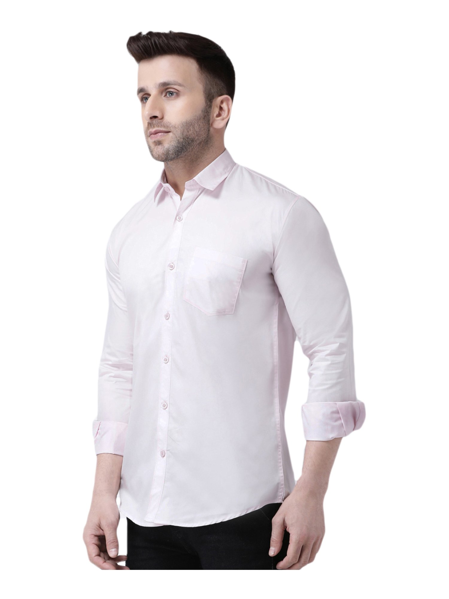 Hang Up Pink Cotton Slim Fit Shirt